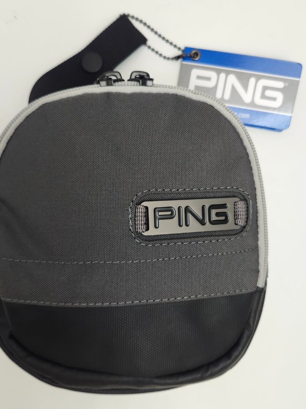 PING Golf Rangefinder / Valuables Pouch Gray Zippered Bag‑Mount Accessory NEW